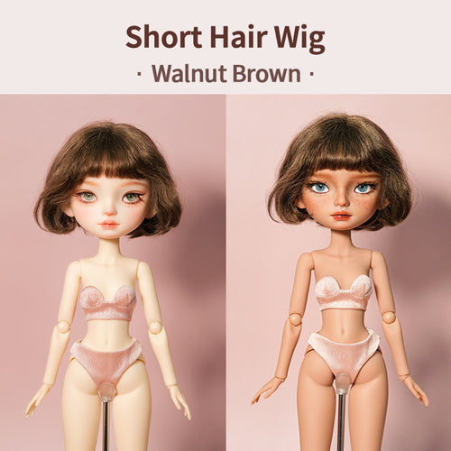 Short Hair Wig - 1/6 BJD Doll Head Circumference Size By LULUDAO