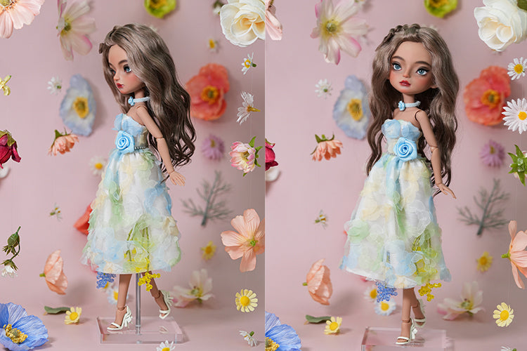 Miss Rosebud Dress- 1/6 BJD Doll Outfits for LULU Body Size