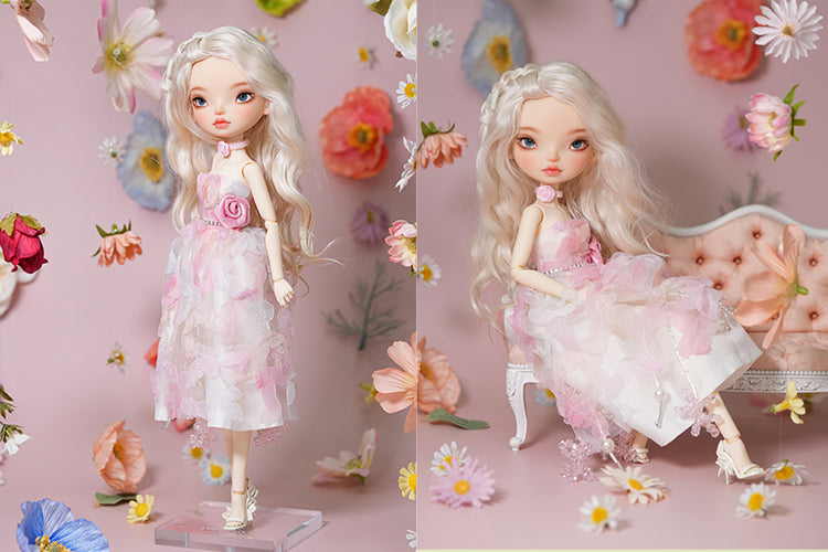 Miss Rosebud Dress- 1/6 BJD Doll Outfits for LULU Body Size