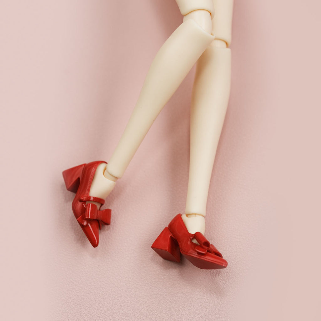 Bow-Tie Pointed Mary Janes - 1/6 BJD Doll Shoes for LULU Body Size