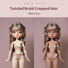 Load image into Gallery viewer, Twisted Braid Cropped Hair- 1/6 BJD Doll Head Circumference Size By LULUDAO