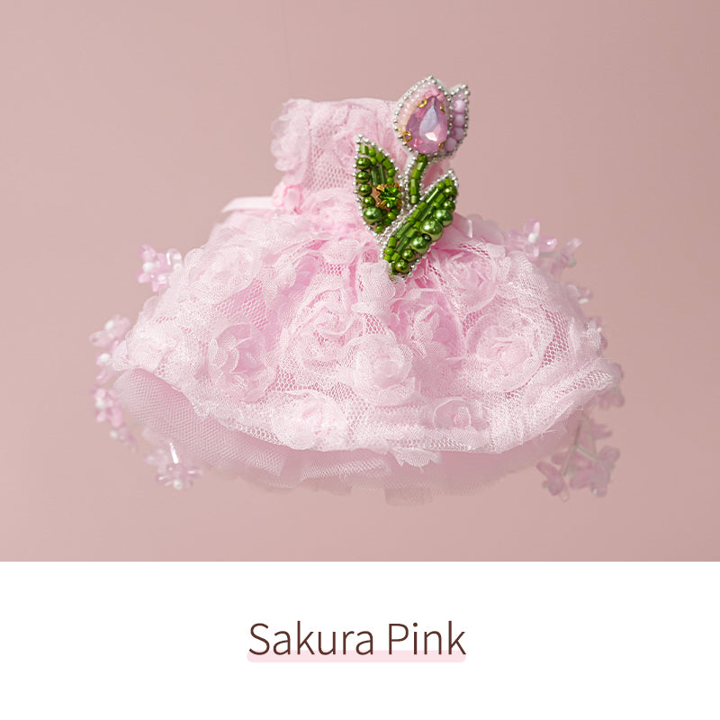 Tulip and Butterfly Dress- 1/6 BJD Doll Outfits for LULU Body Size