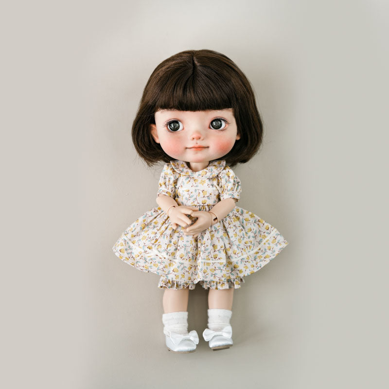 Floral Print Three-Piece Set - 1/6 BJD Doll Outfits for Baby YAYA Size
