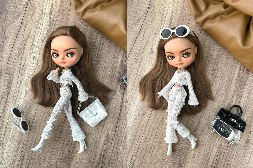 White Memories Set- 1/6 BJD Doll Outfits for LULU Body Size