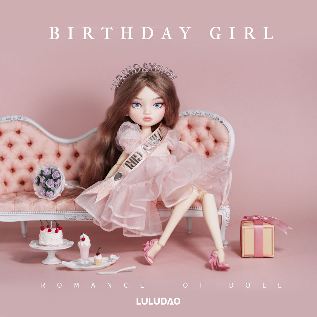 Cherry Birthday Cake Set - 1/6 BJD Doll Miniatures Toy
