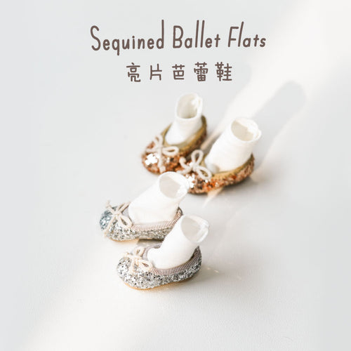 Sequined Ballet Flats- 1/6 BJD Doll Shoes for Baby YAYA Size