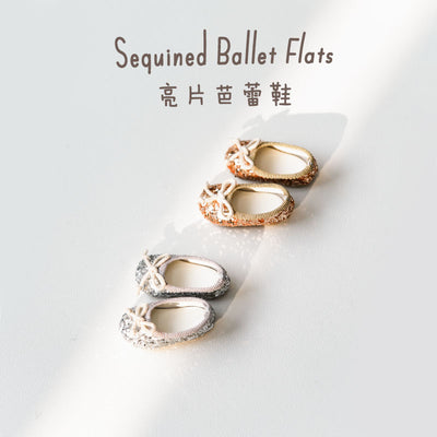 Sequined Ballet Flats- 1/6 BJD Doll Shoes for Baby YAYA Size