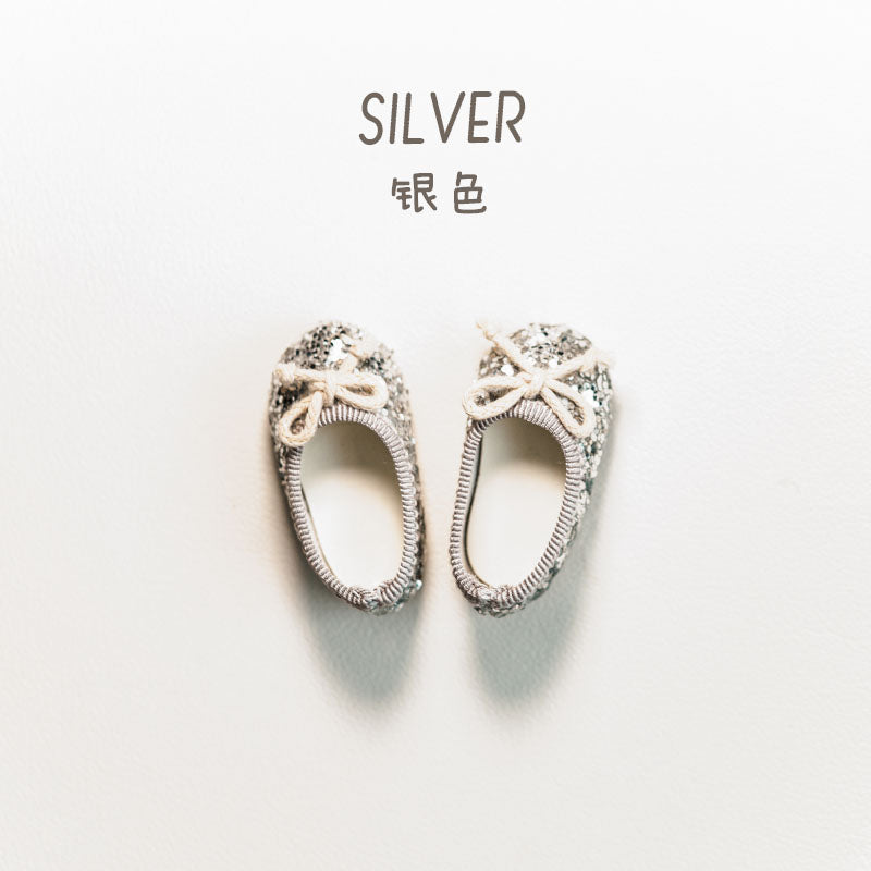 Sequined Ballet Flats- 1/6 BJD Doll Shoes for Baby YAYA Size