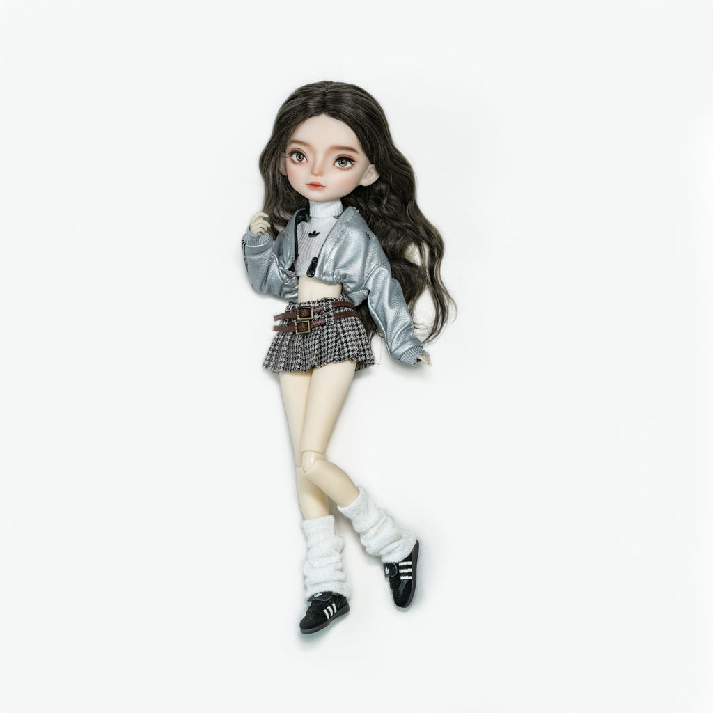 Chic Cropped Bomber Jacket- 1/6 BJD Doll Outfits for LULU Body Size
