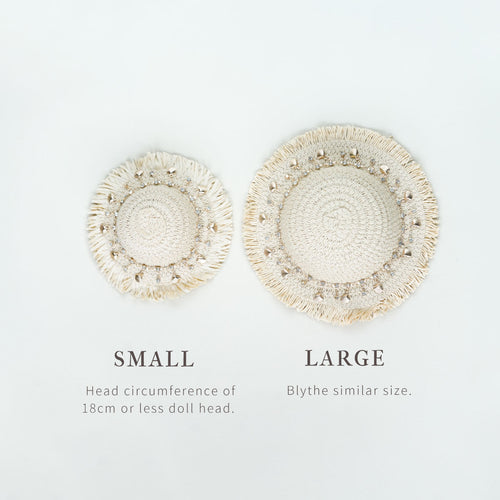 Vacation Style Straw Hat - 1/6 BJD Doll Size And Blythe Size Acessories By LULUDAO