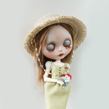 Load image into Gallery viewer, Vacation Style Straw Hat - 1/6 BJD Doll Size And Blythe Size Acessories By LULUDAO