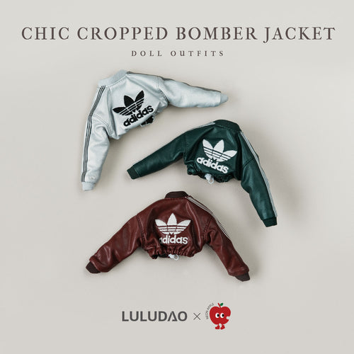 Chic Cropped Bomber Jacket- 1/6 BJD Doll Outfits for LULU Body Size