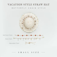 Load image into Gallery viewer, Vacation Style Straw Hat - 1/6 BJD Doll Size And Blythe Size Acessories By LULUDAO