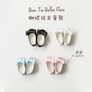 Bow-Tie Ballet Flats (Satin) - 1/6 BJD Doll Shoes for Baby YAYA Size