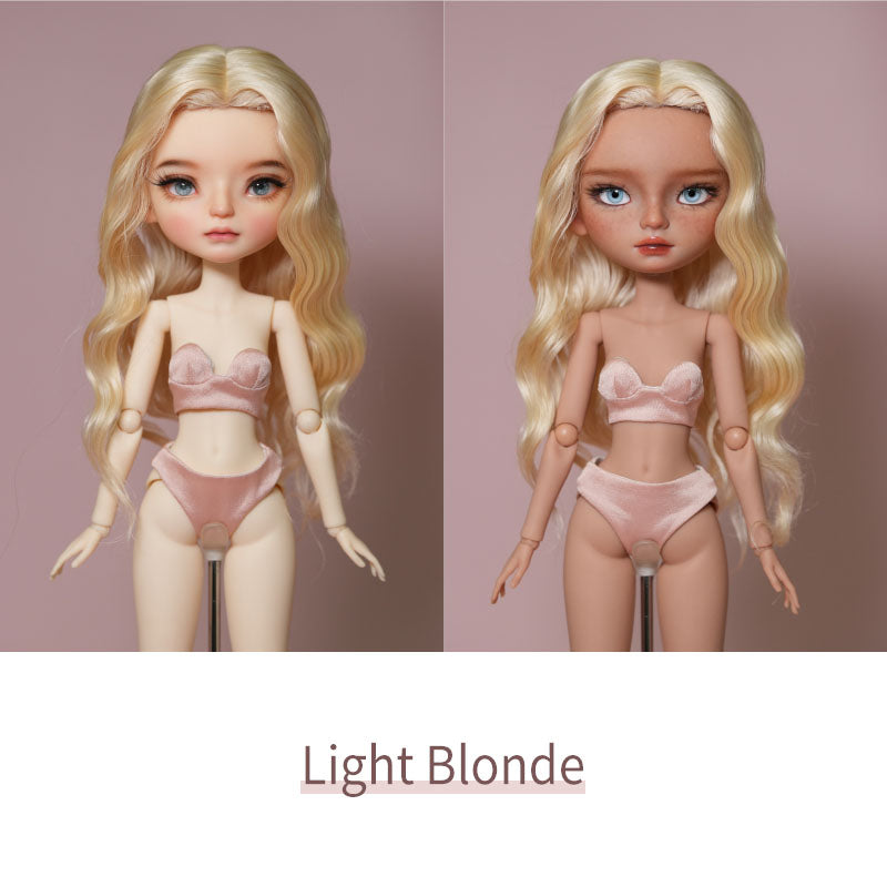 Natural Long Hair - 1/6 BJD Doll Head Circumference Size By LULUDAO