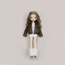 Load image into Gallery viewer, Bow-Knot Leather Jacket Set - 1/6 BJD Doll Outfits for LULU Body Size