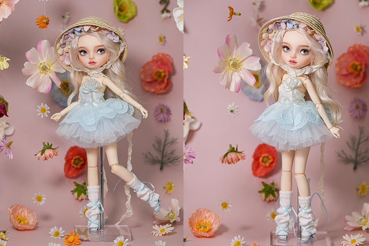 Floral Straw Hat-1/6 BJD Doll Size Acessories By LULUDAO