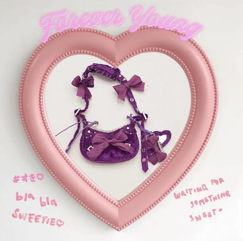 Silk velvet bow bag - 1/6 BJD Doll  Acessories for LULU Body Size