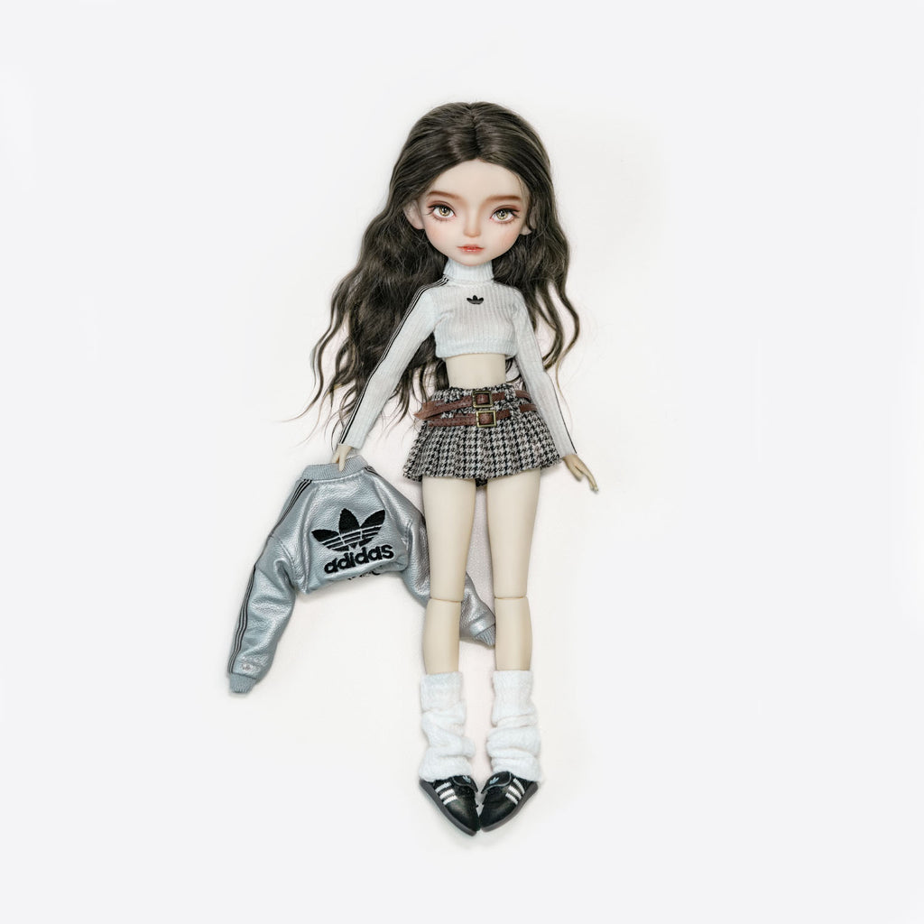 Chic Cropped Bomber Jacket- 1/6 BJD Doll Outfits for LULU Body Size