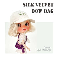 Load image into Gallery viewer, Silk velvet bow bag - 1/6 BJD Doll  Acessories for LULU Body Size