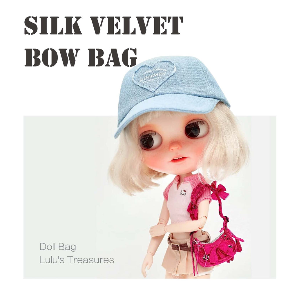 Silk velvet bow bag - 1/6 BJD Doll  Acessories for LULU Body Size