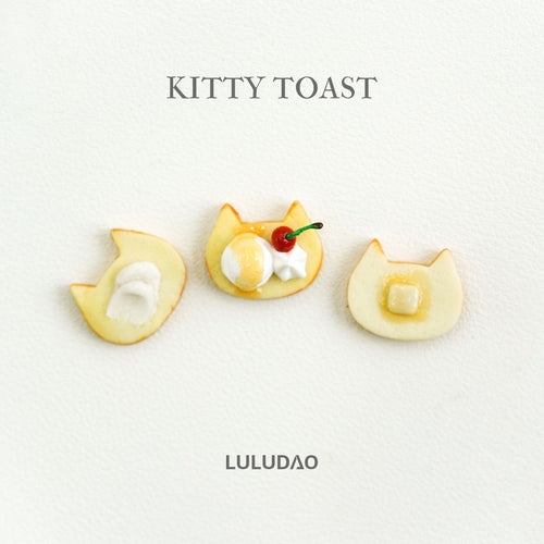 Kitty Toast & Small Frying Pan- 1/6 BJD Doll Miniatures Toy