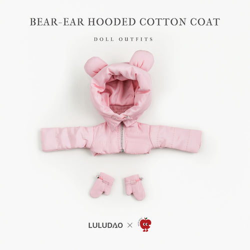 Bear-Ear Hooded Cotton Coat (with Gloves)- 1/6 BJD Doll Outfits for LULU Body Size