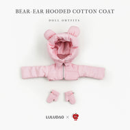 Bear-Ear Hooded Cotton Coat (with Gloves)- 1/6 BJD Doll Outfits for LULU Body Size