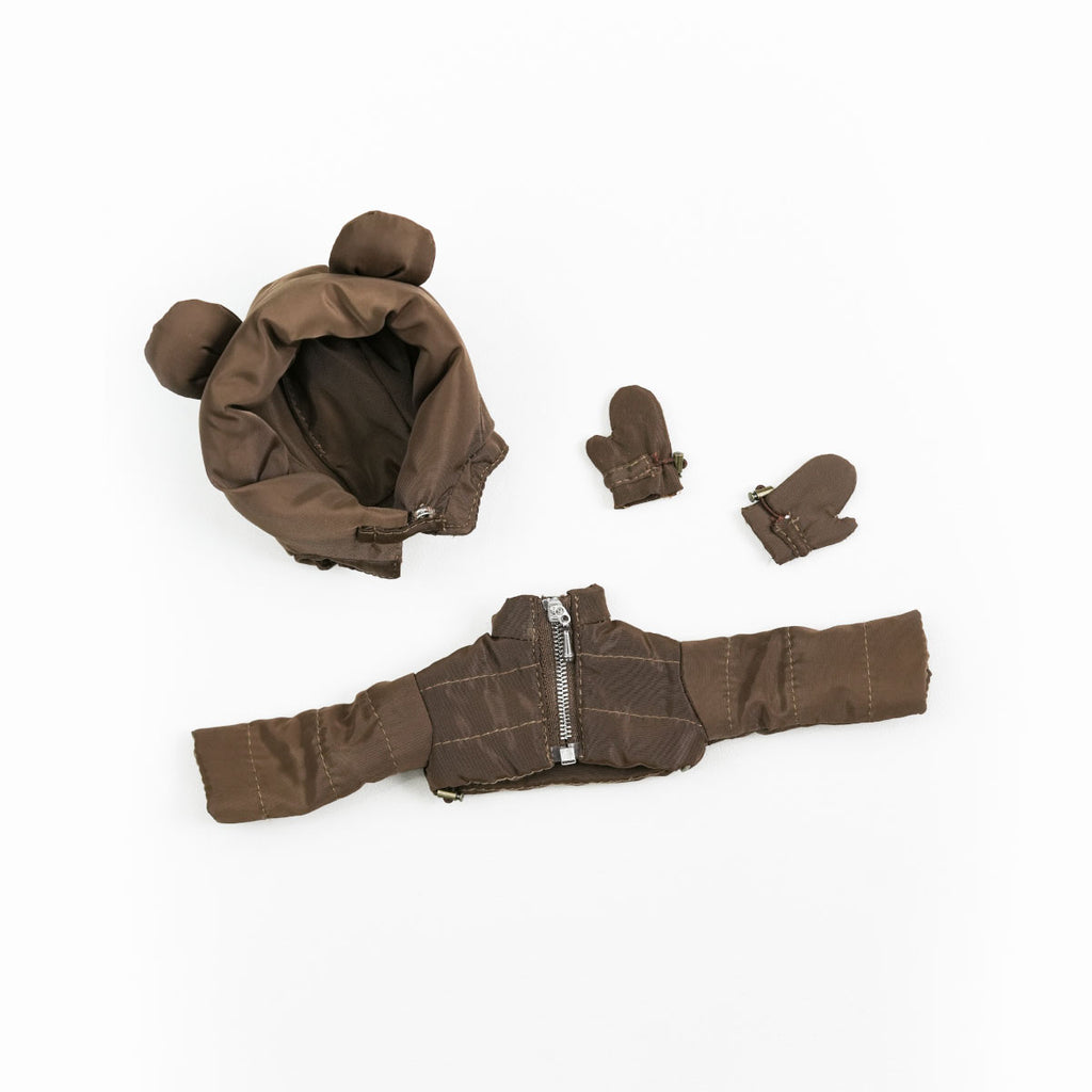 Bear-Ear Hooded Cotton Coat (with Gloves)- 1/6 BJD Doll Outfits for LULU Body Size