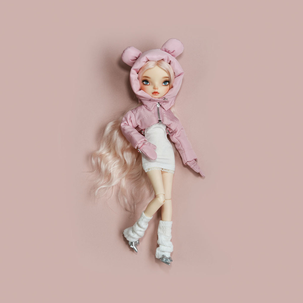 Bear-Ear Hooded Cotton Coat (with Gloves)- 1/6 BJD Doll Outfits for LULU Body Size