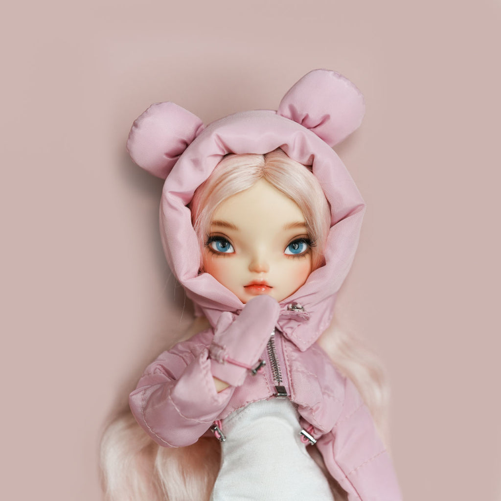 Bear-Ear Hooded Cotton Coat (with Gloves)- 1/6 BJD Doll Outfits for LULU Body Size