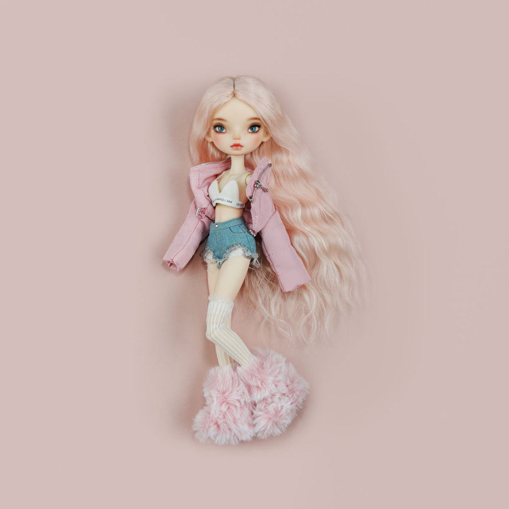 Bear-Ear Hooded Cotton Coat (with Gloves)- 1/6 BJD Doll Outfits for LULU Body Size