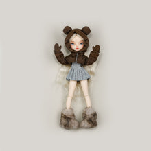 Load image into Gallery viewer, Bear-Ear Hooded Cotton Coat (with Gloves)- 1/6 BJD Doll Outfits for LULU Body Size