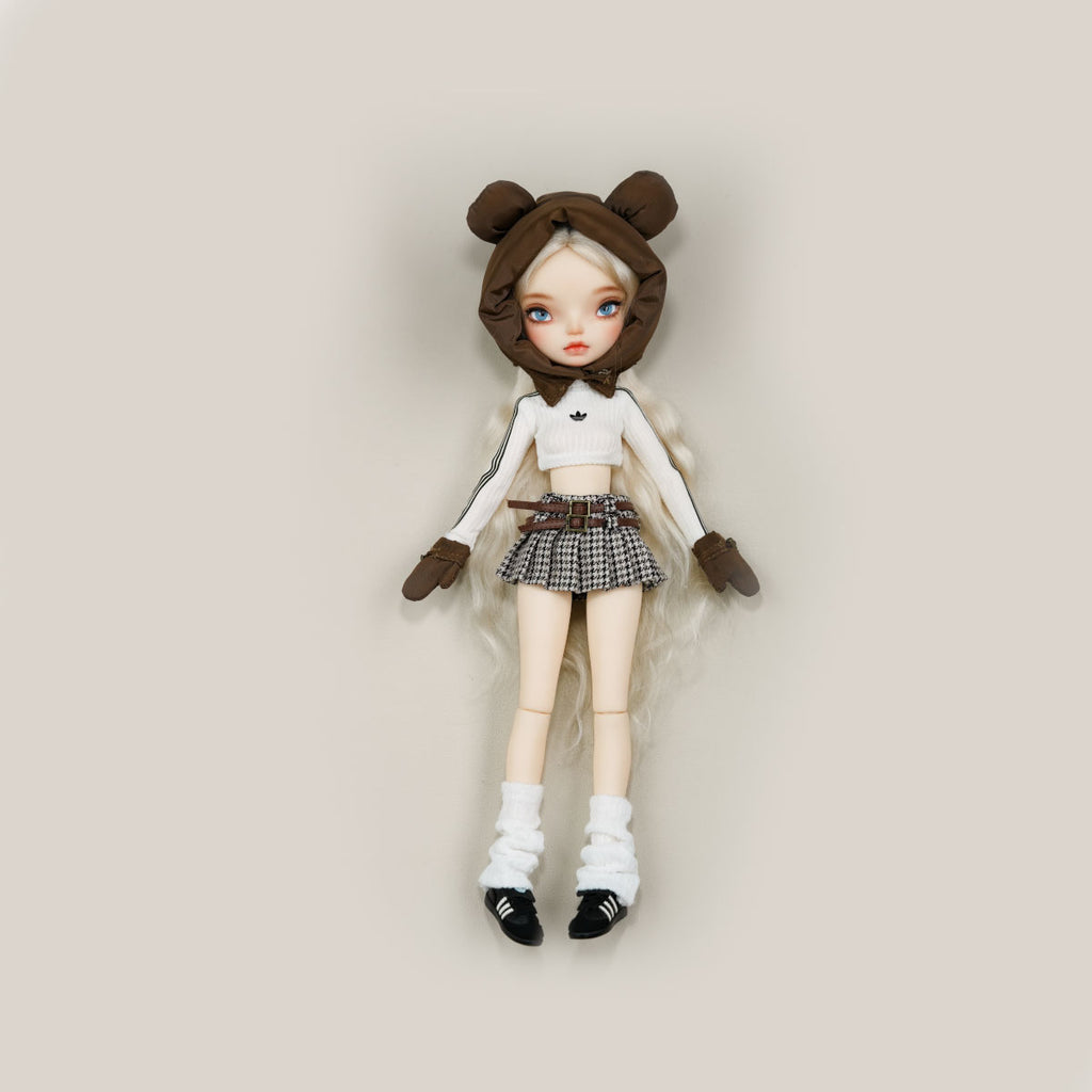 Bear-Ear Hooded Cotton Coat (with Gloves)- 1/6 BJD Doll Outfits for LULU Body Size