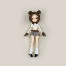 Load image into Gallery viewer, Bear-Ear Hooded Cotton Coat (with Gloves)- 1/6 BJD Doll Outfits for LULU Body Size