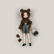 Load image into Gallery viewer, Bear-Ear Hooded Cotton Coat (with Gloves)- 1/6 BJD Doll Outfits for LULU Body Size