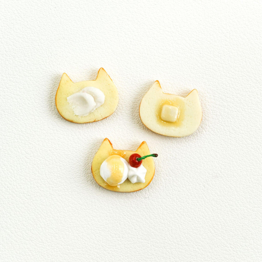 Kitty Toast & Small Frying Pan- 1/6 BJD Doll Miniatures Toy