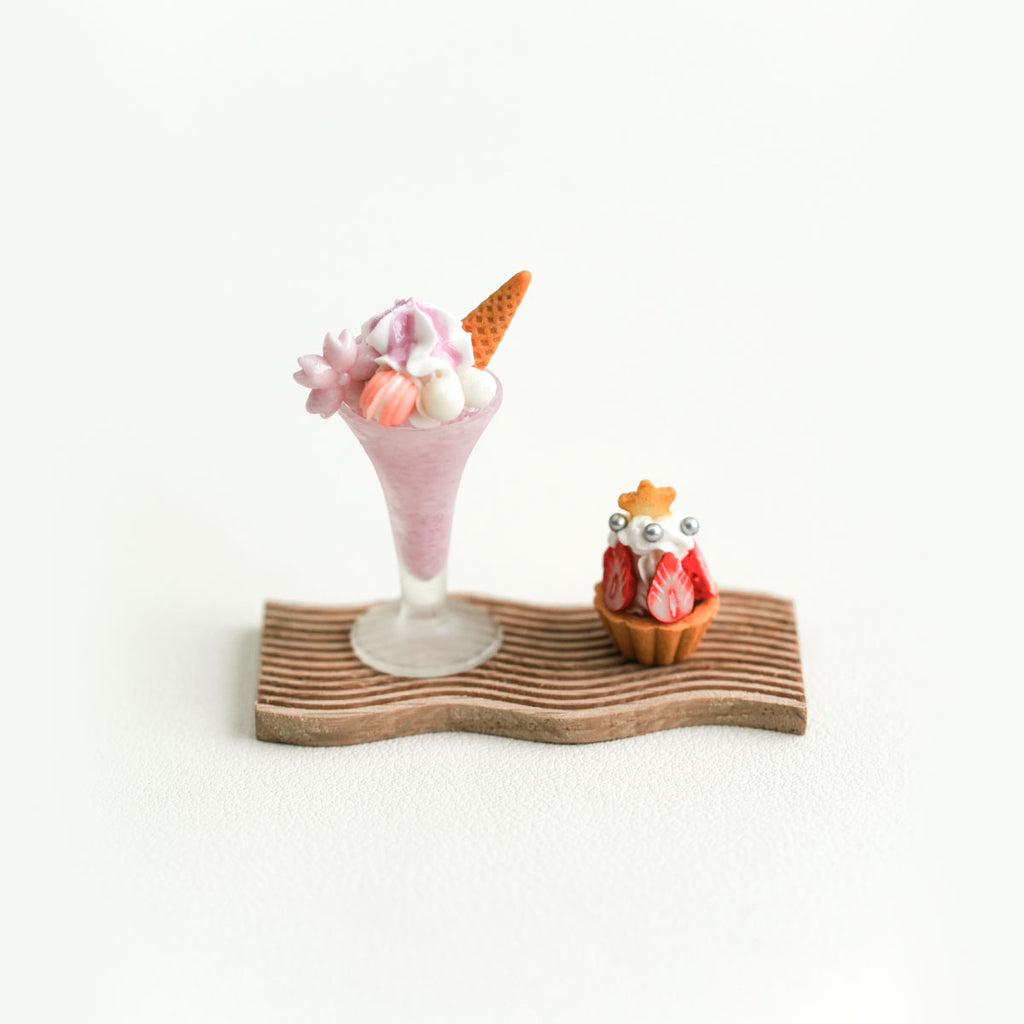 Striped Wooden Tray - 1/6 BJD Doll Miniatures Toy