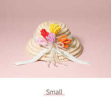 Load image into Gallery viewer, Velvet Ribbon Straw Hat-1/6 BJD Doll Size And Blythe Size Acessories By LULUDAO