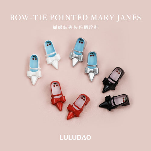 Bow-Tie Pointed Mary Janes - 1/6 BJD Doll Shoes for LULU Body Size