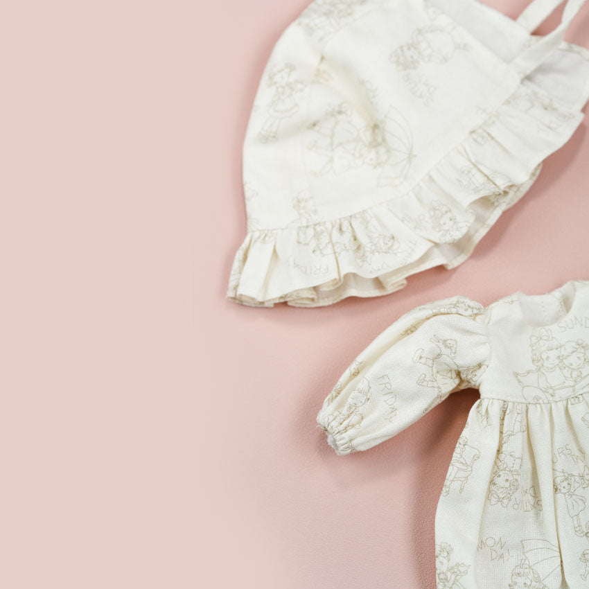 Line Drawing Set of Four Set - 1/6 BJD Doll Outfits for Baby YAYA Size