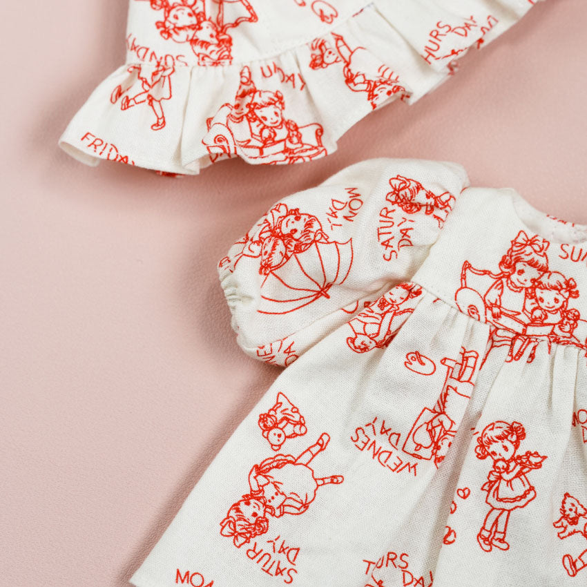 Line Drawing Set of Four Set - 1/6 BJD Doll Outfits for Baby YAYA Size