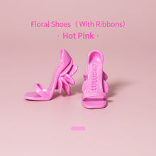 Load image into Gallery viewer, Floral Shoes（ With Ribbons）- 1/6 BJD Doll Shoes