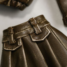 Load image into Gallery viewer, Bow-Knot Leather Jacket Set - 1/6 BJD Doll Outfits for LULU Body Size