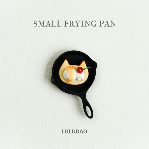 Kitty Toast & Small Frying Pan- 1/6 BJD Doll Miniatures Toy