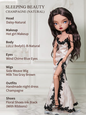 Sleeping Beauty - Champagne (Natural)30cm BJD Doll By LULUDAO