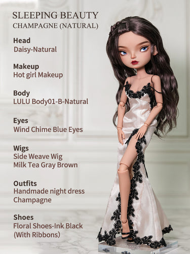Sleeping Beauty - Champagne (Natural)30cm BJD Doll By LULUDAO