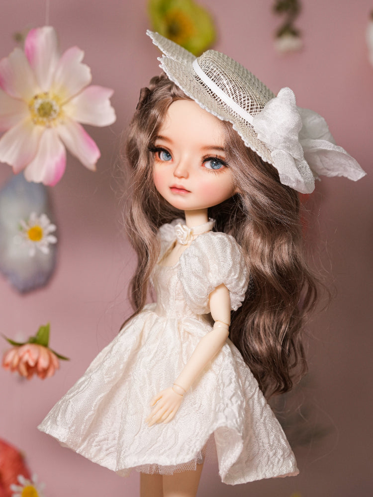 Flower-Shaped Straw Hat -1/6 BJD Doll Size Acessories By LULUDAO