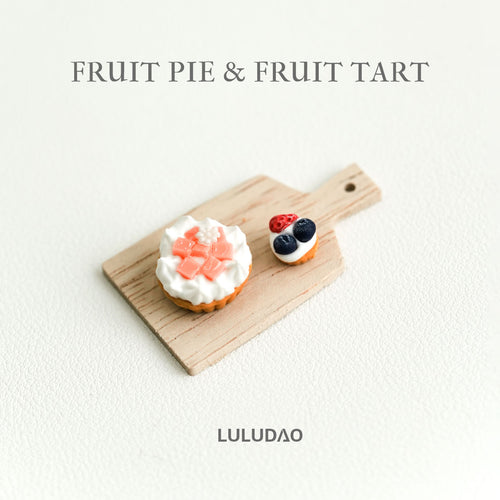 Fruit Pie & Fruit Tart - 1/6 BJD Doll Miniatures Toy