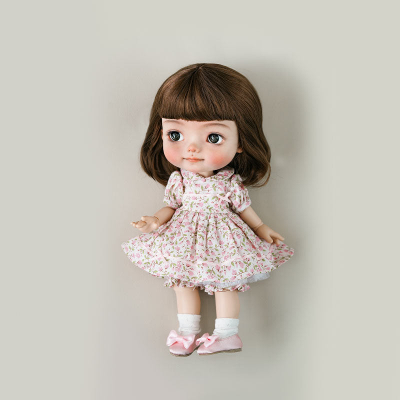 Floral Print Three-Piece Set - 1/6 BJD Doll Outfits for Baby YAYA Size